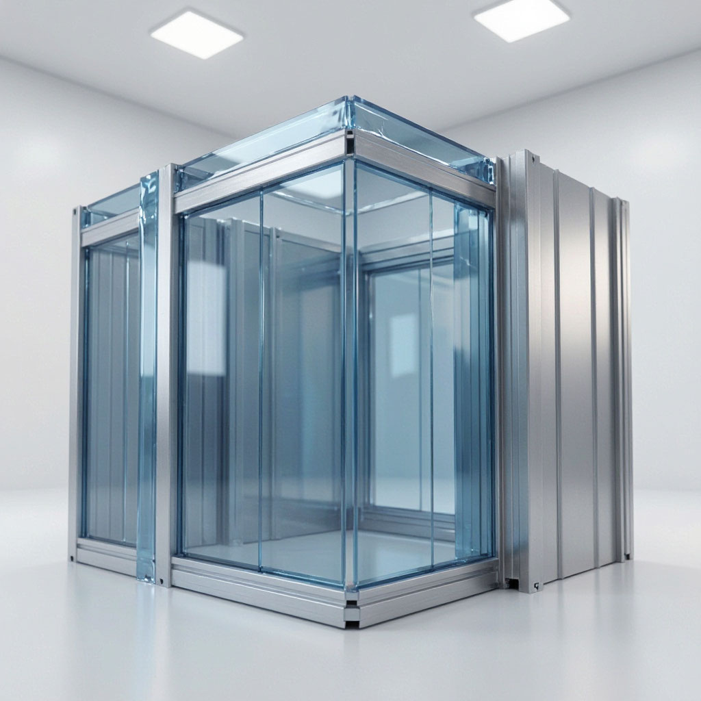Architectural curtain wall components after coating