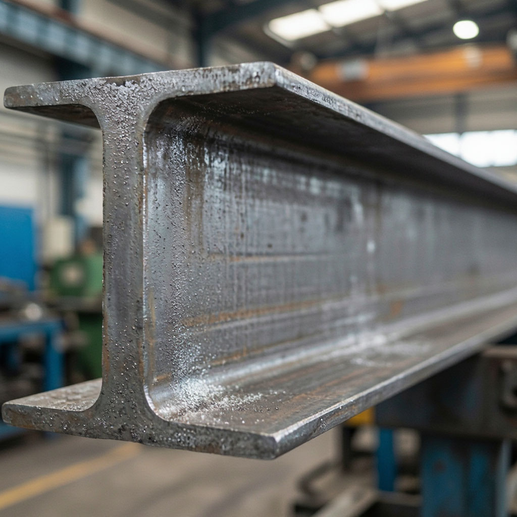 Industrial steel structure coated with protective powder finish